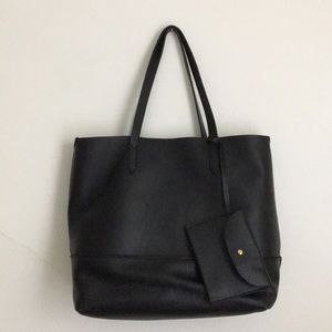 Unstructured leather JCREW tote